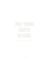 DISCIPLINE™ — Put Your Faith In God Heavyweight Te - Design artwork