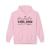 Stay Positive Work Hard Hoodie — Motivational Script Pullover - NEXORA Official