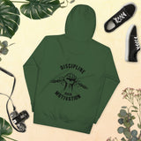 DISCIPLINE OVER MOTIVATION™ Back Print Hoodie by NEXORA Official - premium streetwear product photo