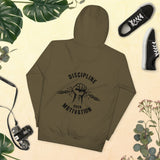 DISCIPLINE OVER MOTIVATION™ Back Print Hoodie by NEXORA Official - premium streetwear product photo