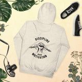 DISCIPLINE OVER MOTIVATION™ Back Print Hoodie by NEXORA Official - premium streetwear product photo