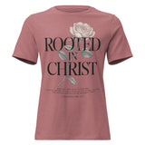 Rooted In Christ Rose Tee | Colossians 2:7 | NEXORA™ by NEXORA Official - premium streetwear product photo