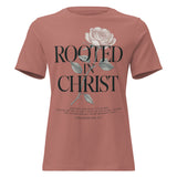 Rooted In Christ Rose Tee | Colossians 2:7 | NEXORA™ by NEXORA Official - premium streetwear product photo