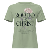 Rooted In Christ Rose Tee | Colossians 2:7 | NEXORA™ by NEXORA Official - premium streetwear product photo