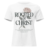 Rooted In Christ Rose Tee | Colossians 2:7 | NEXORA™ by NEXORA Official - premium streetwear product photo